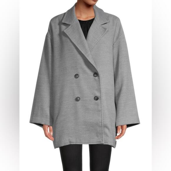 Free People Grey Hannah Slouchy Blazer - Picture 1 of 9